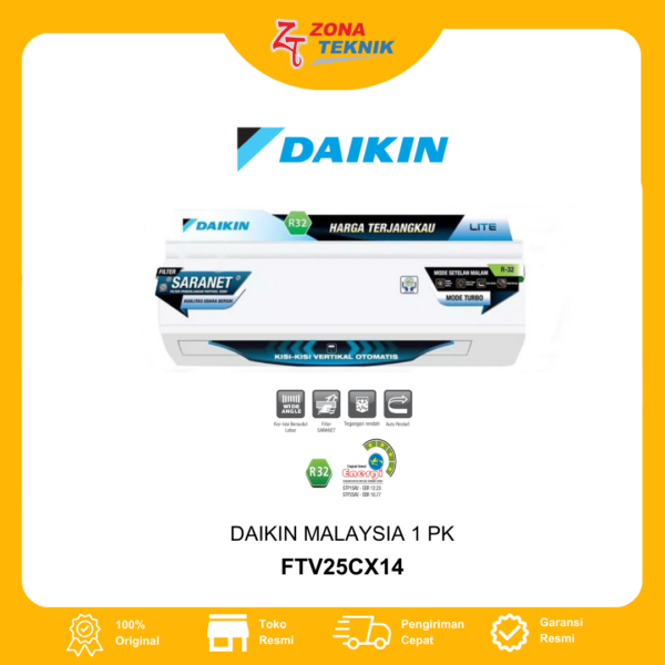 HARGA AC BARU DAIKIN MALAYSIA FTV25CXV14 1 PK