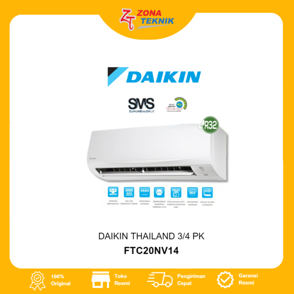 HARGA AC BARU DAIKIN THAILAND FTC20NV14 3/4 PK
