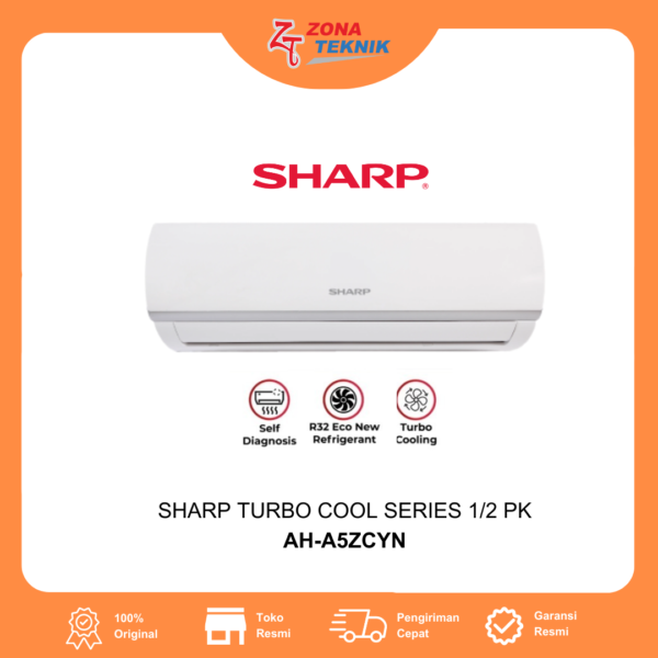 Harga AC Sharp AH-A5ZCYN TURBO COOL SERIES 1/2 PK
