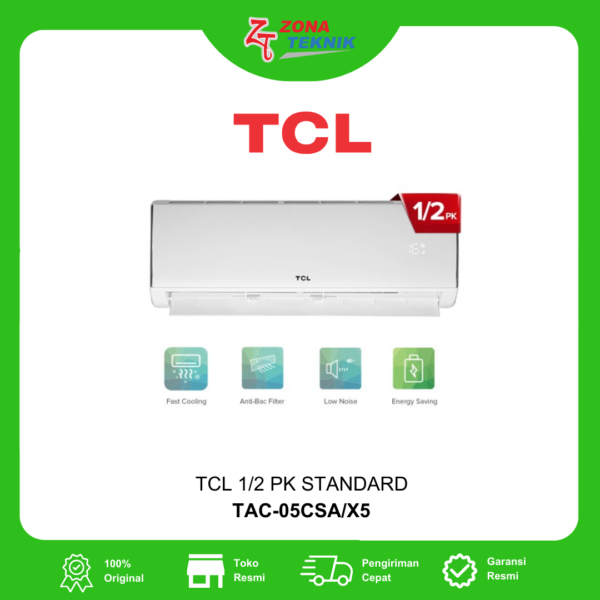 HARGA AC BARU TCL TAC-05CSA/X5-I 1/2PK STANDART